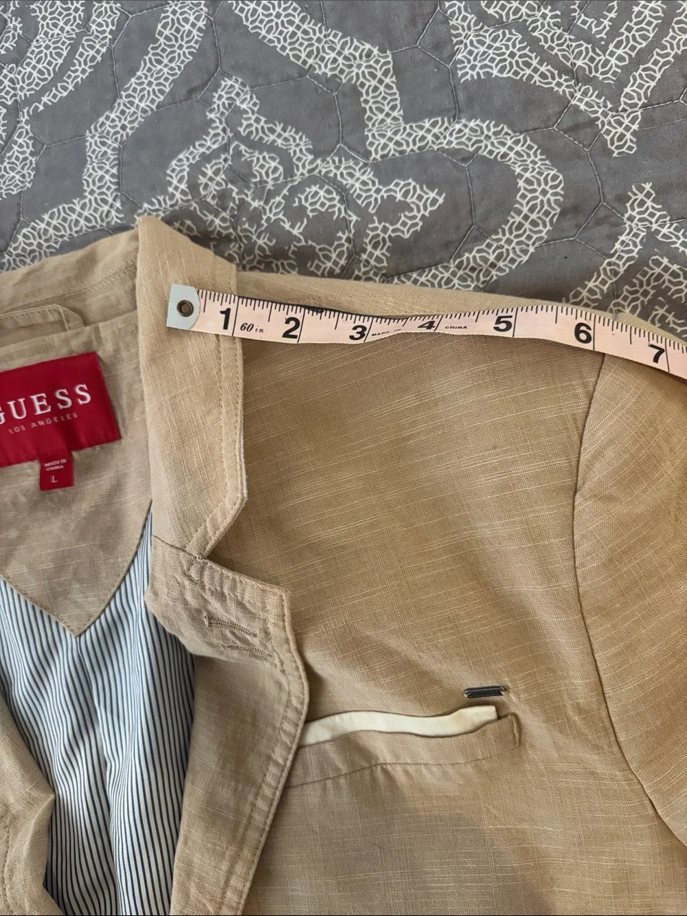 GUESS Men’s Light Tan 100% cotton Sport Coat
